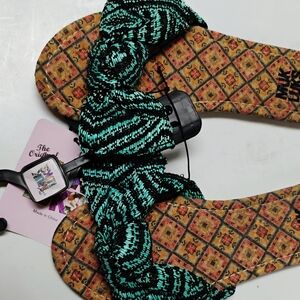 Women's Muk Luks Fabric Tie Sandals size 9
